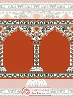 فرش سجاده ای طرح ایلیا رنگ گلبهی