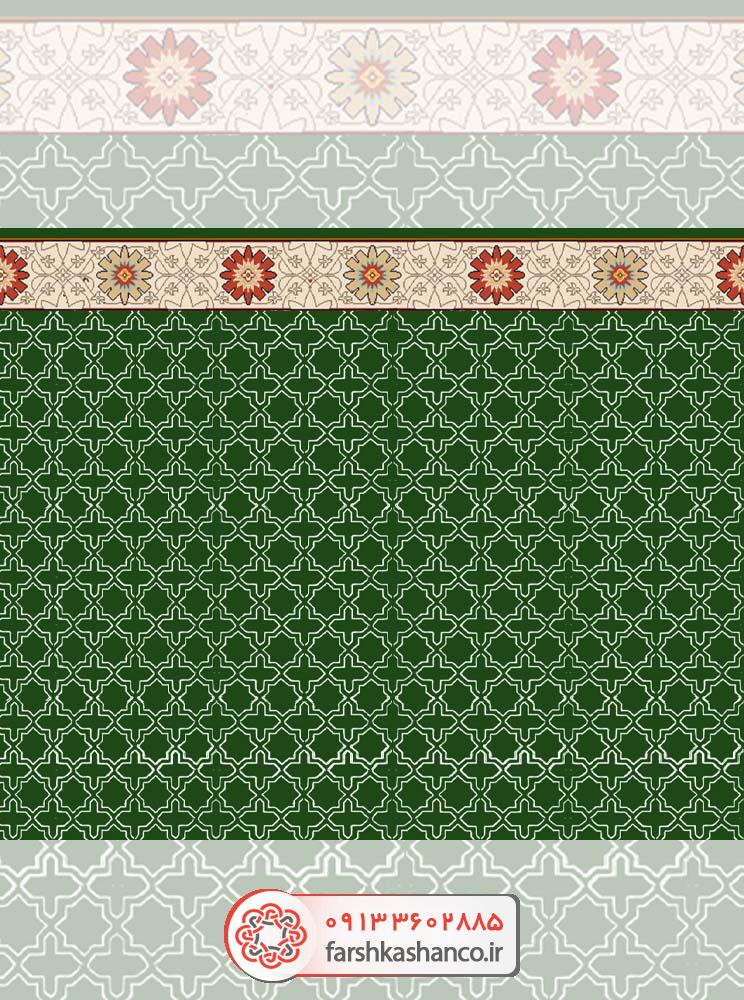 فرش سجاده طرح تشریفاتی پنجره فولاد فرش سجاده طرح تشریفاتی پنجره فولاد رنگ سبز