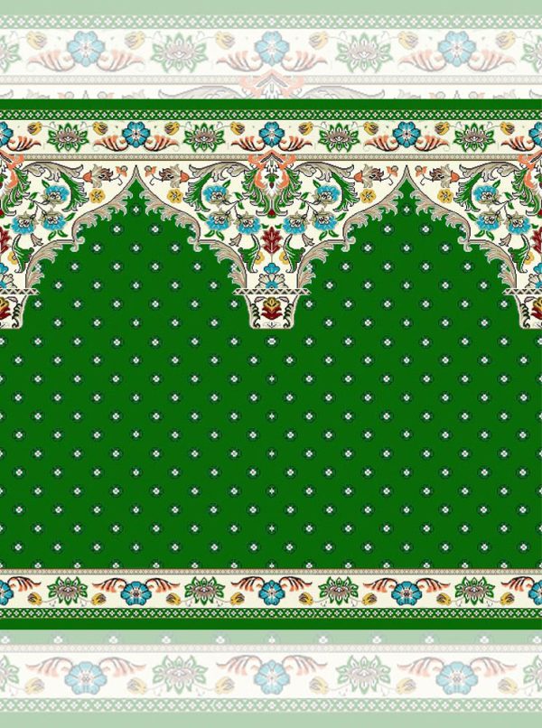 سجاده فرش محراب دار رضوان رنگ سبز