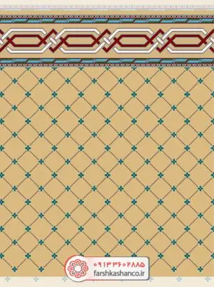 سجاده فرش تشریفاتی سپهر رنگ بادامی