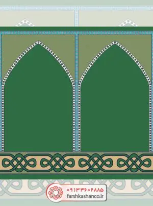 فرش سجاده ای طرح مهگل فرش سجاده ای طرح مهگل رنگ سبز