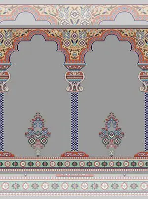 فرش سجاده ای طرح رویا رنگ فیلی