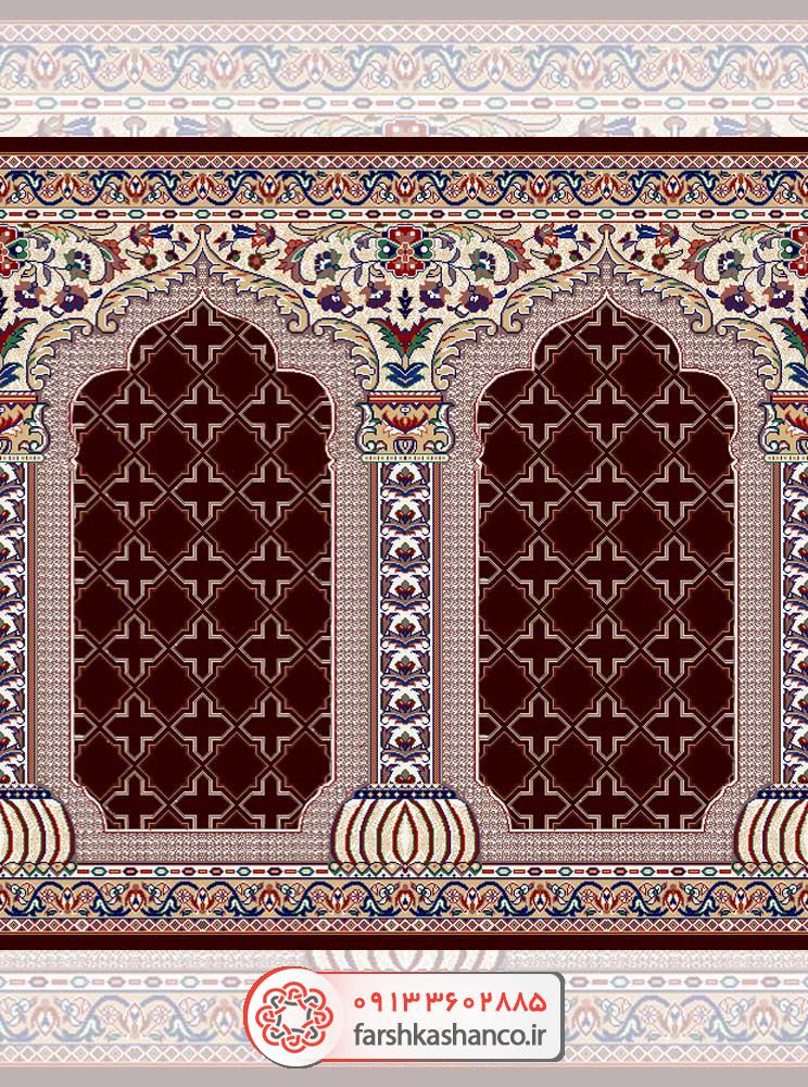 سجاده فرش طرح طاهره سجاده فرش طرح طاهره رنگ زرشکی
