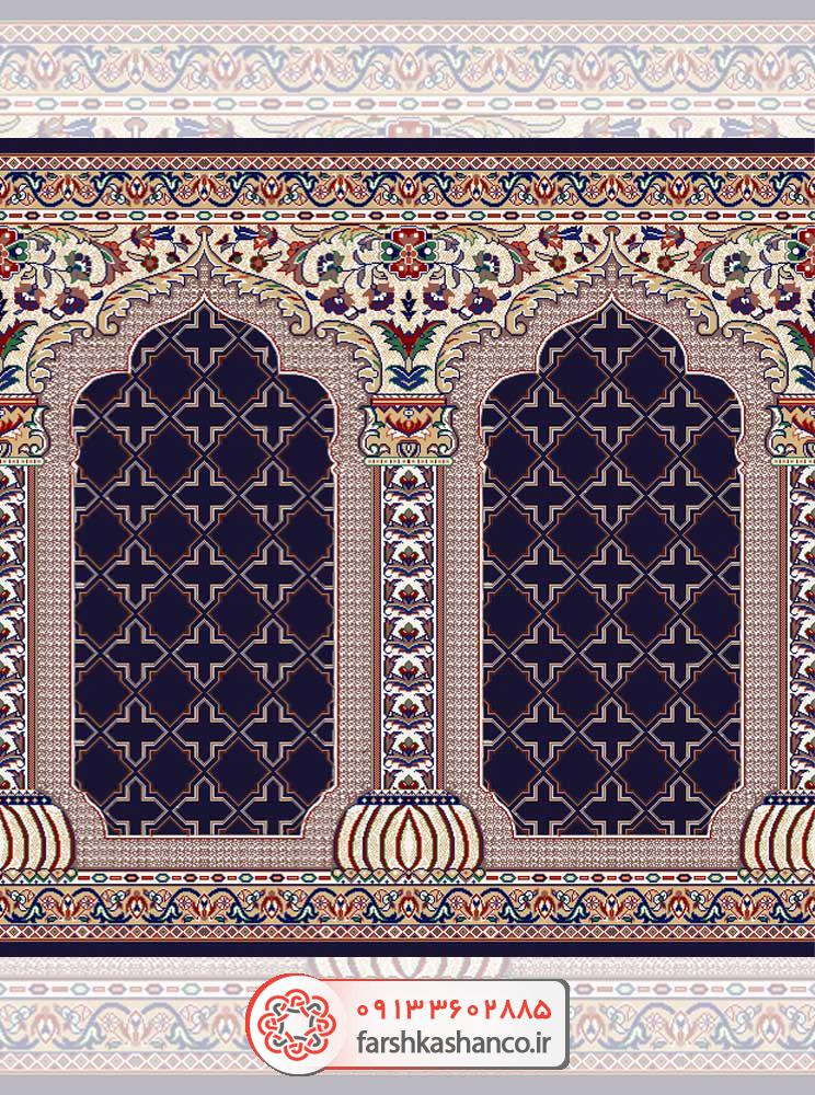 سجاده فرش طرح طاهره سجاده فرش طرح طاهره رنگ سرمه ای