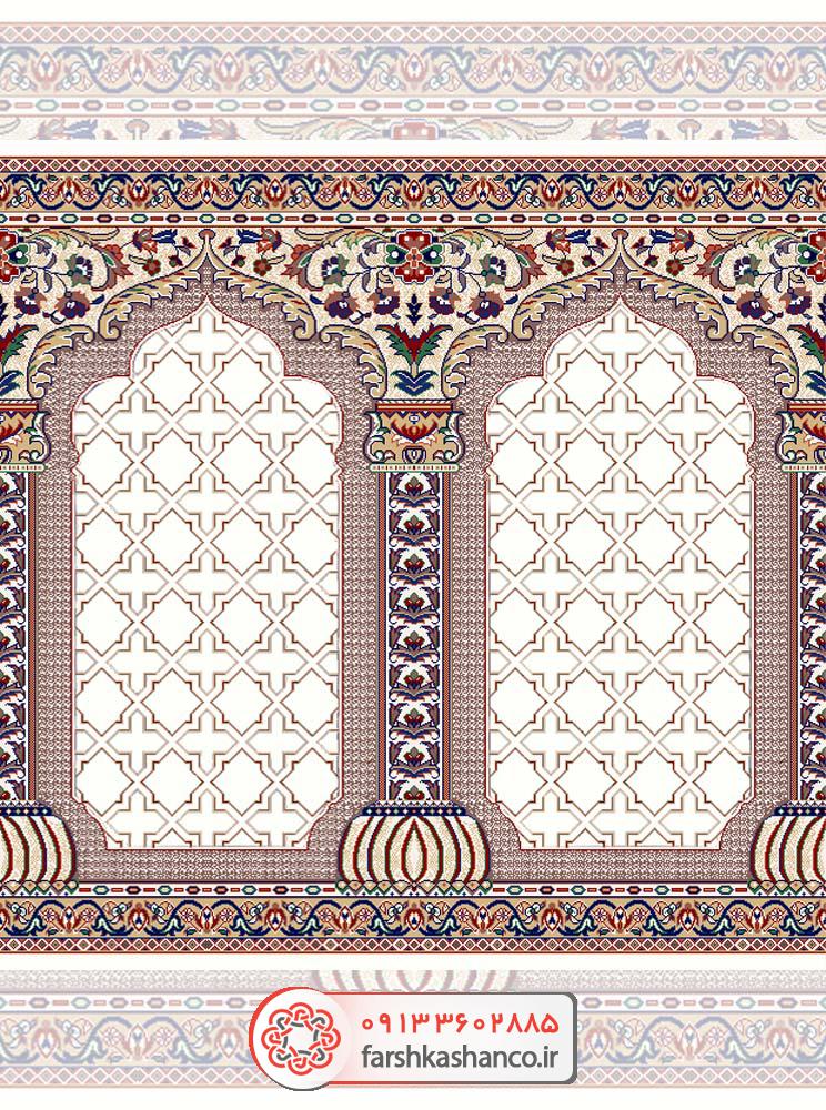سجاده فرش طرح طاهره سجاده فرش طرح طاهره رنگ کرم