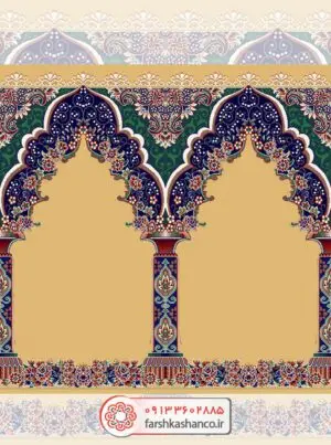 سجاده فرش محراب دار طرح گلستان