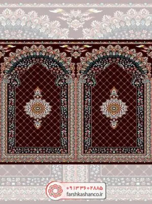 فرش سجاده ای محراب دار طرح پردیس