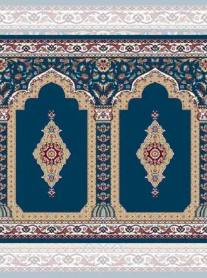 سجاده فرش محراب دار مسجدی سجاده فرش محراب دار مسجدی با رنگ آبی کربنی