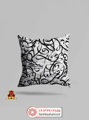 کوسن مخمل سیاه و سفید مینیمال
