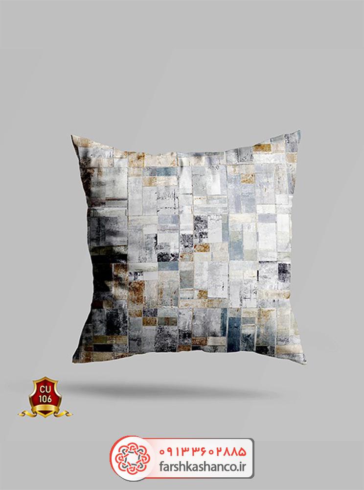 کوسن مخمل طرح موزاییک رنگ روشن کوسن مخمل طرح موزاییک رنگ روشن