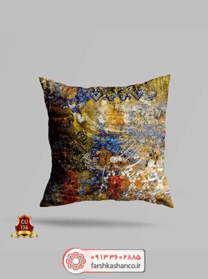 کوسن مبل مخمل با طرح خط نوشته سنتی کوسن مبل مخمل با طرح خط نوشته سنتی